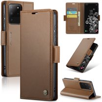 CaseMe Leather For Samsung Galaxy S20Ultra Wallet Case with RFID Blocking, For Samsung S20Ultra Case Wallet for Women Men Card Holder Magnetic Clasp Kickstand Folio Case for Samsung Galaxy S20Ultra