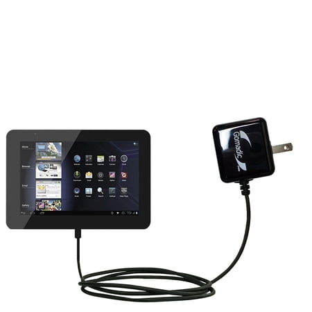 Gomadic Intelligent Compact AC Home Wall Charger suitable for the Coby KYROS MID9042 - High output power with a convenient, foldable plug design - Use