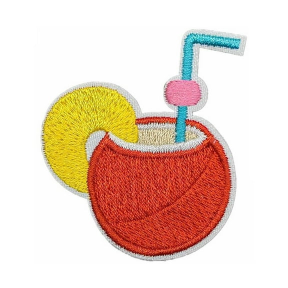 Beach Theme Embroidered Iron on Patches Embroidery Applique Patches Iron On Clothing Repair Patches for Clothes Jackets