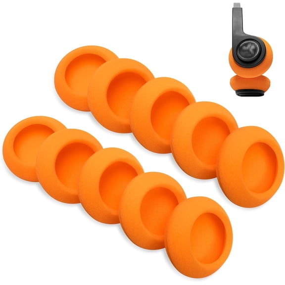 5 Pairs Foam Ear Pads Cushion Compatible with JLAB Rewind 2, Rewind Wireless Retro Headphones etc, 4-5mm Thickness High Density Foam Cushion Earpads-Orange