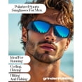 thumbnail image 3 of Molinillo de gafas de sol grinderPUNCH Polarizadas Retro Deportivas con Montura Azul, 3 of 9