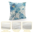 thumbnail image 4 of Orinice  Blue Floral Throw Pillow Covers Light Blue Gold Floral Decorative Spring Summer Farmhouse Vintage Watercolor Pillowcases  for Couch Indoor Bedroom Decor, 4 of 5