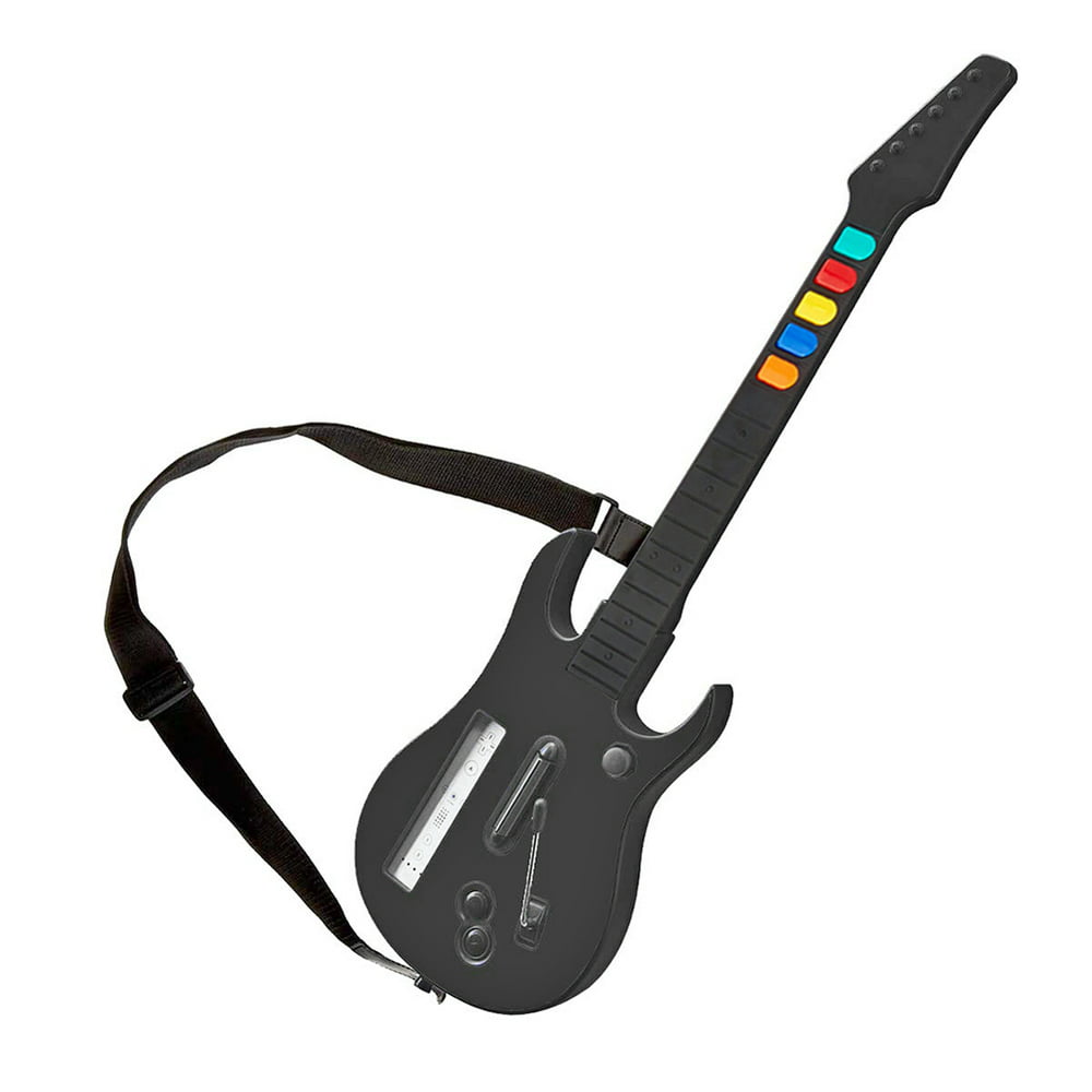 Winnereco Wireless Controller With Strap For Wii Guitar Hero Rock Band 3 2 Black