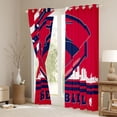 thumbnail image 3 of Homewish Baseball Game Black Out Curtains,Sport City Silhouette Curtains Pack of 2 (42x63 Each),Red Blue White Bedroom Curtains For Boys Kids,Ultra Soft Home Decor, 3 of 6