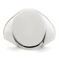 thumbnail image 5 of Sterling Silver 17x13mm Closed Back Signet Ring, 5 of 6