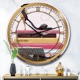 thumbnail image 2 of DesignArt Horloge Murale Grande Style I Or Glamour Paris, 2 of 2