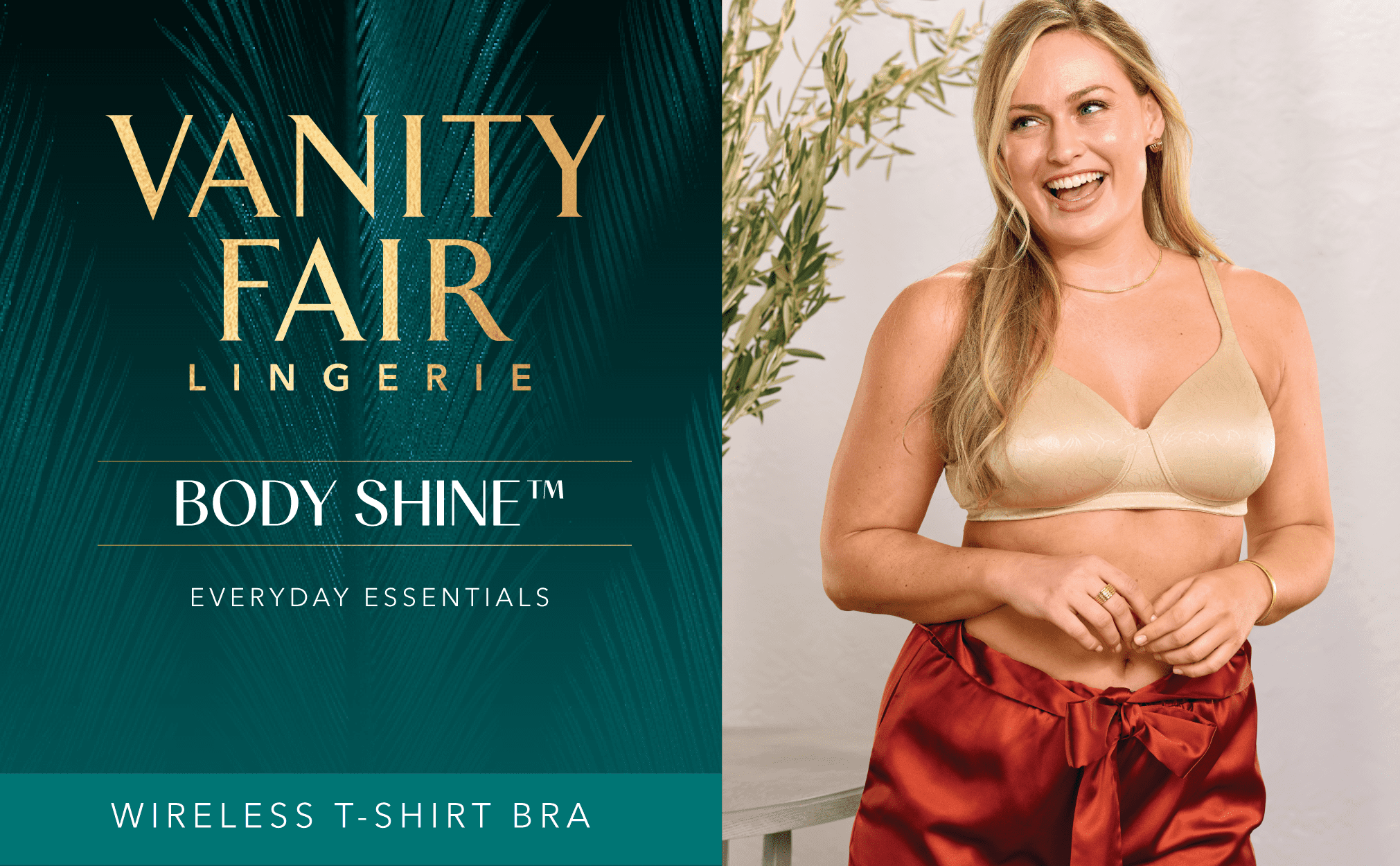 Vanity Fair Lingerie Women's Body Shine Full Coverage Wireless T-Shirt Bra, Style 72298