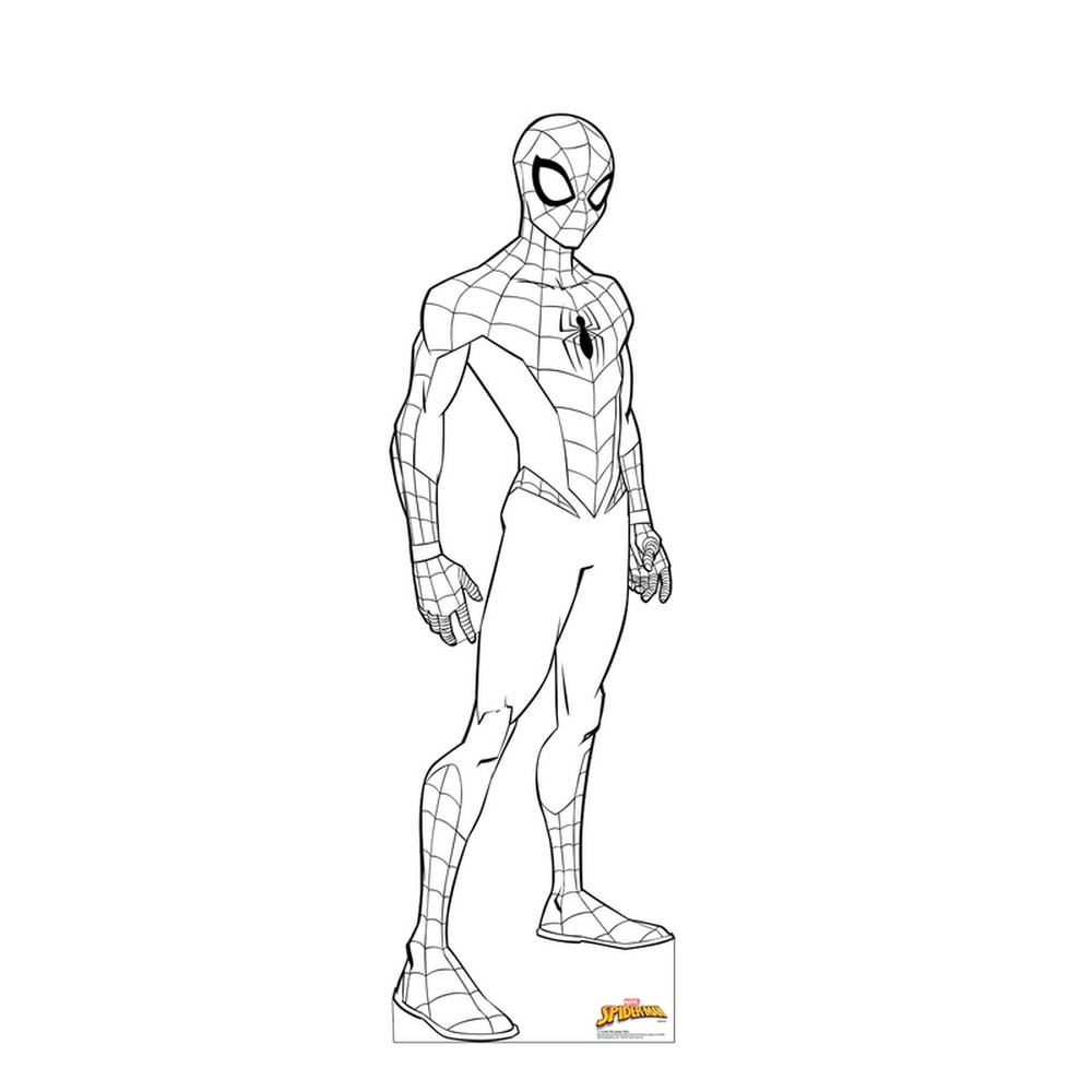 Color Me SpiderMan Cardboard Cutout Stand Up, 6ft