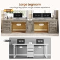 thumbnail image 6 of 110.3" Long Two Person Desk with 7 Drawers and Storage Cabinet, Farmhouse Computer Desk for Home Office, 6 of 7