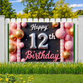 thumbnail image 6 of Decorative Design Banner Balloon Decoration 12th Birthday Banner Colorful Theme for Birthday Party Kids Celebration Indoor Decoration, 6 of 9