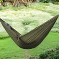 thumbnail image 4 of Olive Green Portable Camping Travel Single Hammock Hanging Bed with Tree Straps, 4 of 8