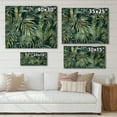 thumbnail image 4 of Designart 'Natural Green Leaves Exotic On Dark I' Tropical Print on Natural Pine Wood, 4 of 5