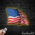 thumbnail image 4 of Handmadetneonsign Wavy Flag Metal Wall Art Light, USA Flag Metal Sign Wall Decor, American Flag Metal Decor, 4 of 5