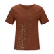 thumbnail image 4 of Fiudx Ofertas Flash Del Día Solo En Línea Blusa Informal de Manga Corta con Cuello Redondo y Botones Sueltos para Mujer, 4 of 5