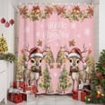 thumbnail image 2 of Shower Curtain 72"W x 84"L Merry Christmas Xmas Tree Deer Snowflake Pink Fabric Shower Curtains Set with Hooks Water Repellent Bathroom Curtains Machine Washable Bathroom Accessories, 2 of 9