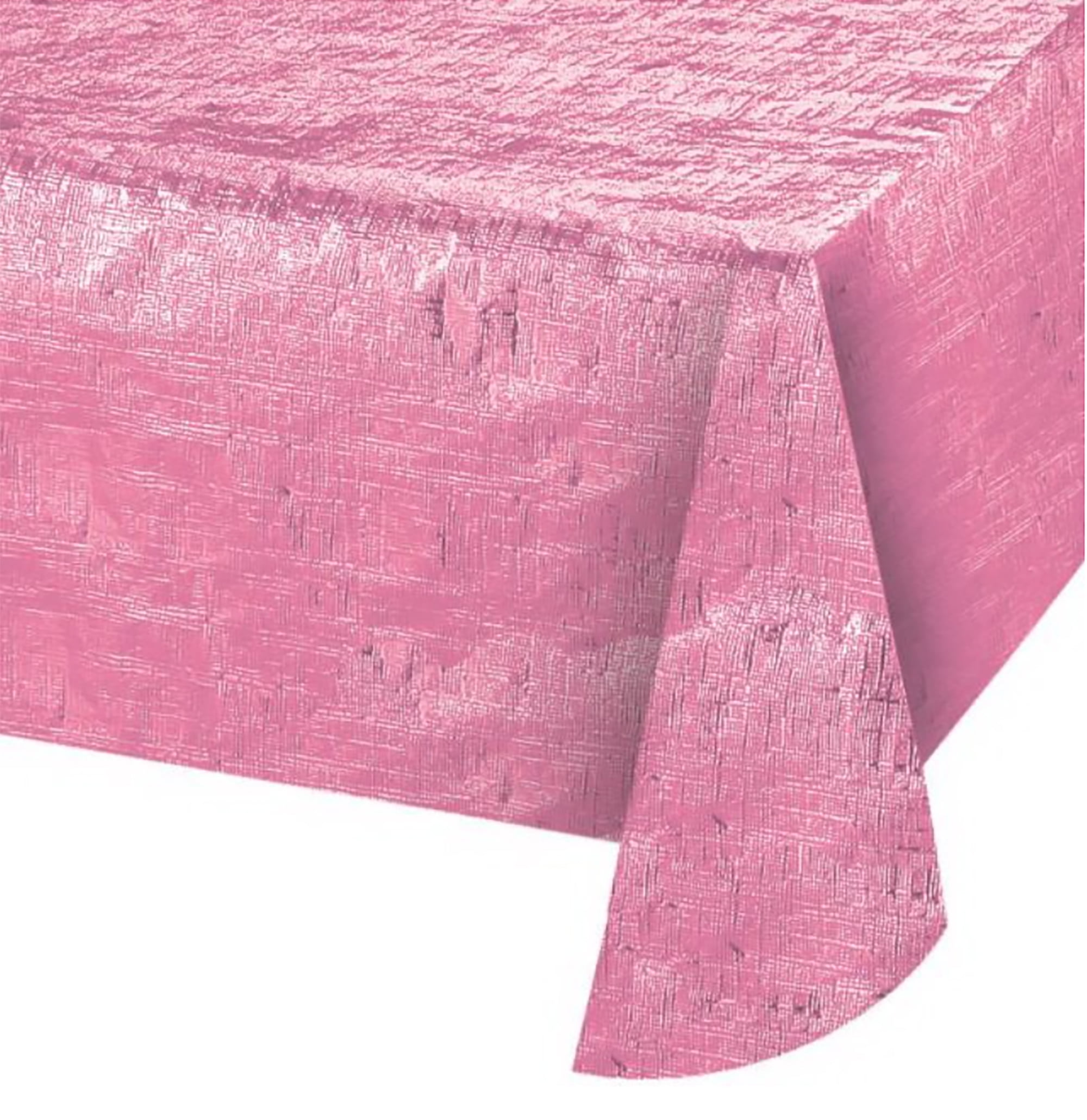 Way to Celebrate! Pink Opalescent Metallic Tablecloth, Party Supplies, 1Ct., 54 in x 84 in