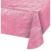 Way to Celebrate Pink Opalescent Metallic Tablecloth, Paper Party Supplies, 1 Ct., 54 in x 84 in
