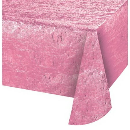 

Way to Celebrate! Pink Opalescent Metallic Tablecloth Party Supplies 1Ct. 54 in x 84 in