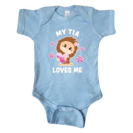 

Inktastic My Tia Loves Me with Bigfoot Gift Baby Girl Bodysuit
