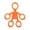 Orange, variant on Finger Stretcher Hand Resistance Bands Extensor Exerciser Grip Strengthener