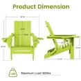 thumbnail image 5 of JUSTLET Outdoor Patio Chair, HDPE Folding Adirondack Chair Set of 2, Apple Green, 5 of 9
