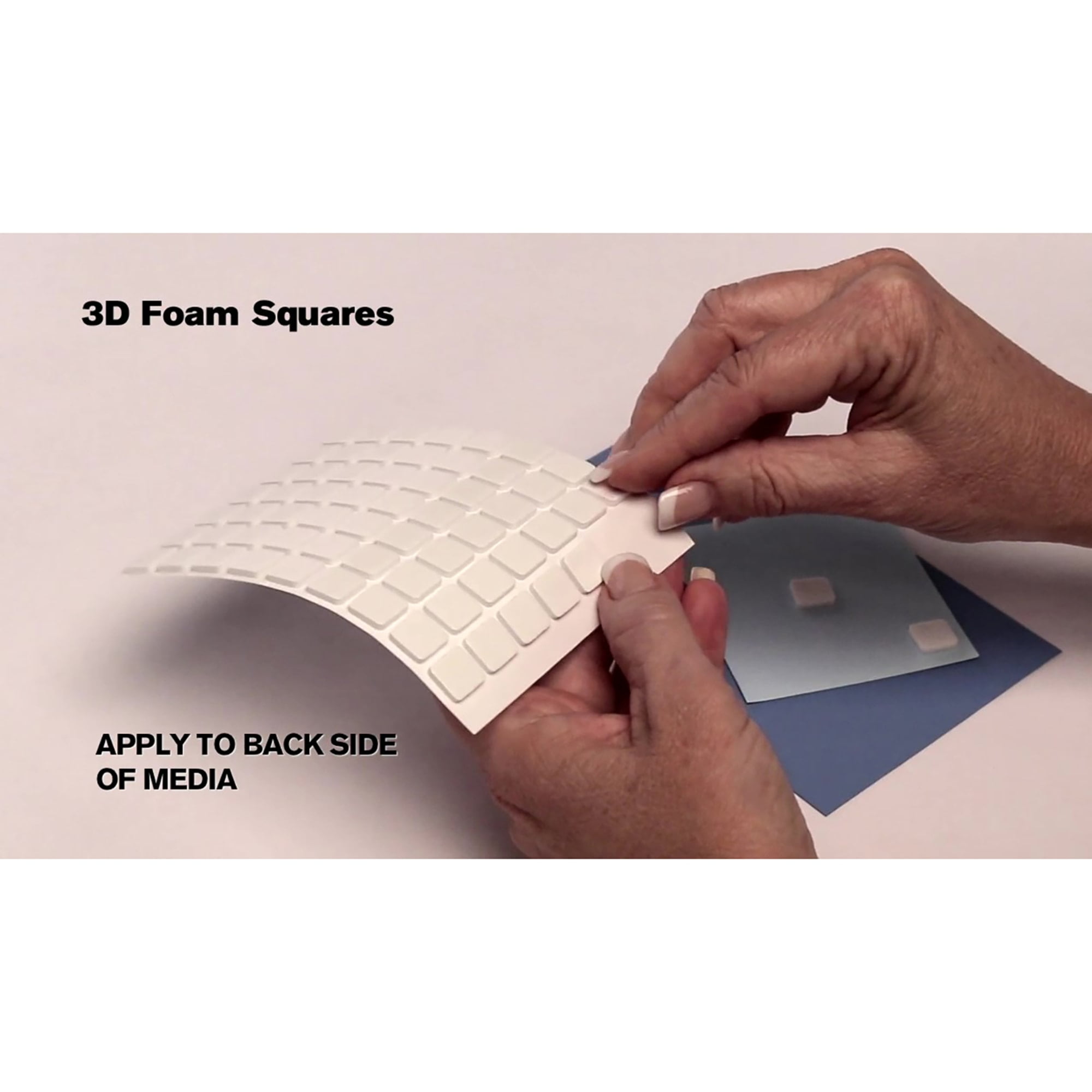 3D Permanent Double-Sided Foam Squares in Black, 10 Pack