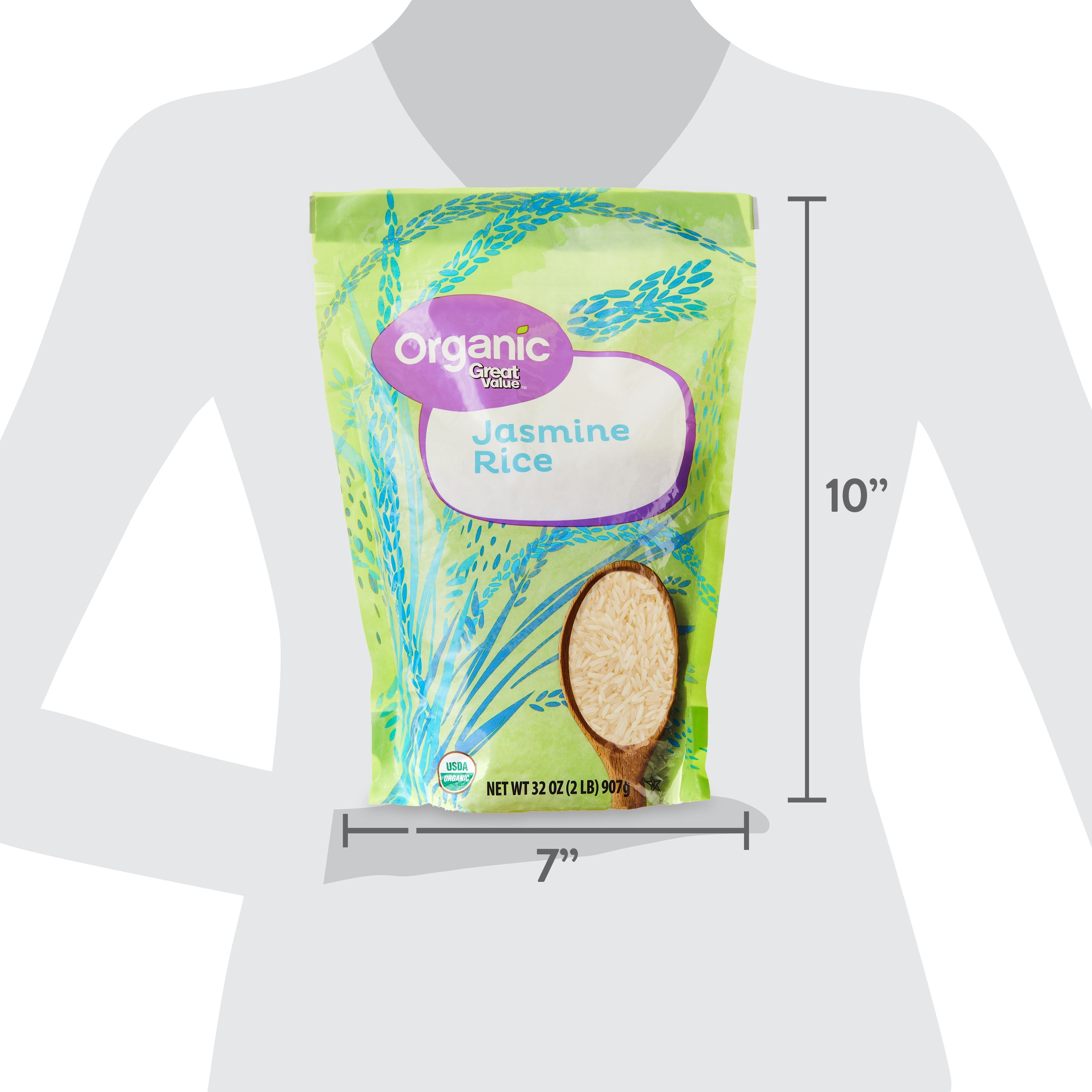 Great Value Organic White Jasmine Rice, 2 lb