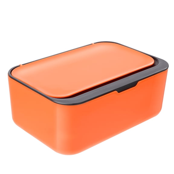 Orange Wet and Dry Tissue Box Holder for Office Use, 19X13X7.5CM, and Stylish Tissue Dispenser