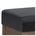 thumbnail image 3 of Simpli Home Milltown 44" Ottoman Bench in Midnight Black Faux Leather, 3 of 9