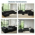 thumbnail image 6 of SOULART 130" Cloud Couch, U L-Shaped Sectional Sofa with Chaise, 5-Seater Boneless sofa– No Assembly, Corduroy,Black, 6 of 9