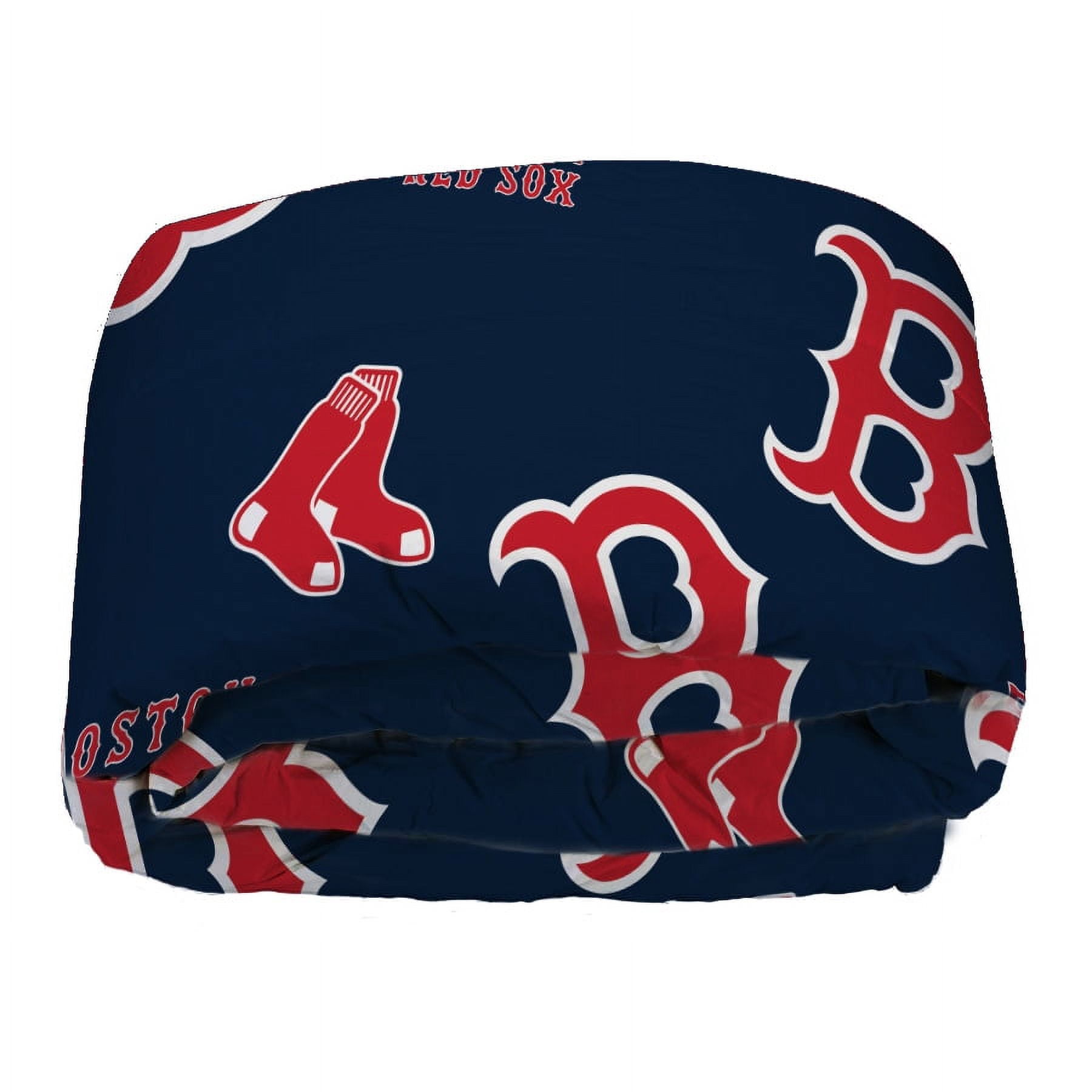 MLB 4-Piece Boston Red Sox White Red Blue Bed in Bag, Twin