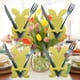 thumbnail image 3 of Juego de 4 bolsas para cubiertos con forma de conejo de Pascua, bolsa para cuchillos, tenedores y cubiertos, bolsillos para mesa de comedor y fiesta, color amarillo, 3 of 4