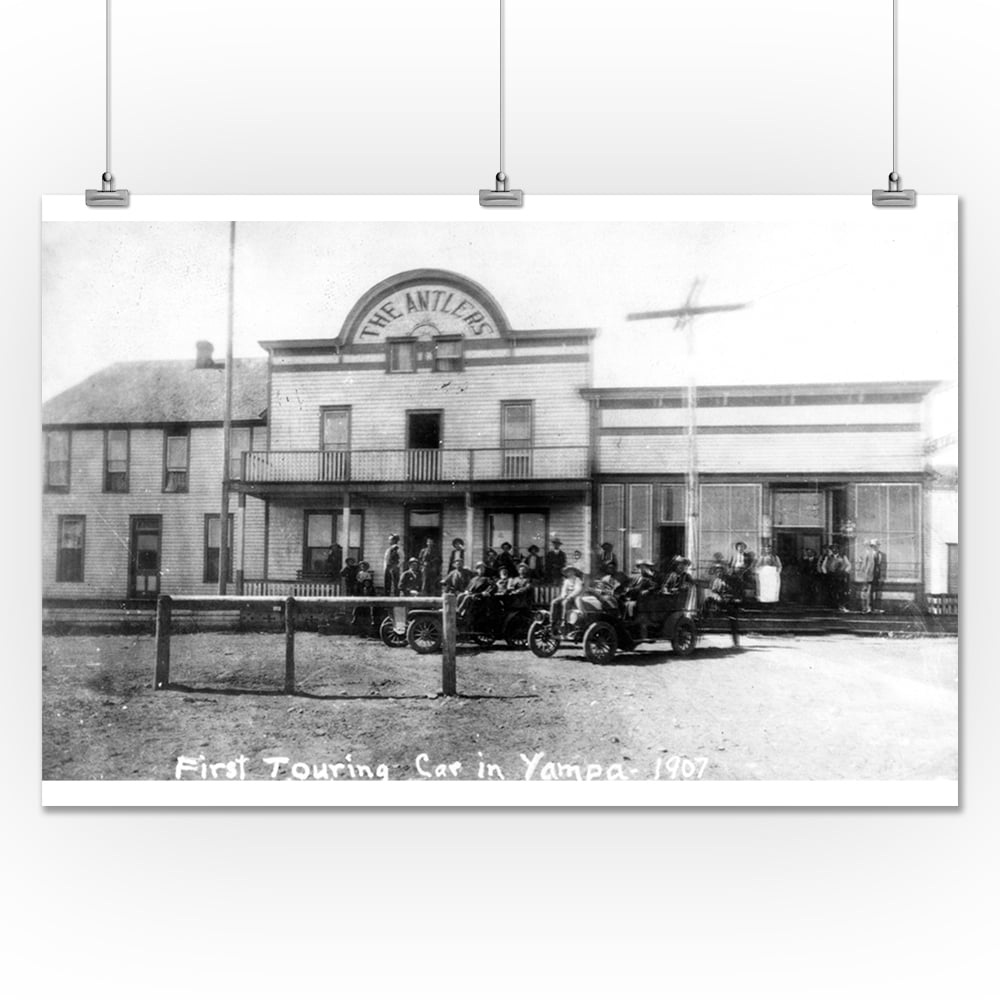 Yampa, Colorado First Touring Car in Town, Antlers Hotel Photograph