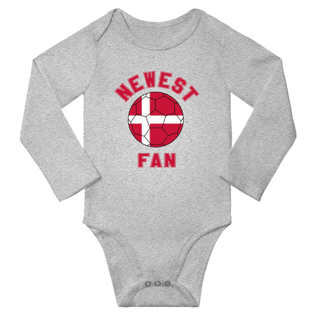 

Newest Denmark Soccer Football Fan Baby Long Sleeve Jumpsuits Clothes (Gray 12 Months)
