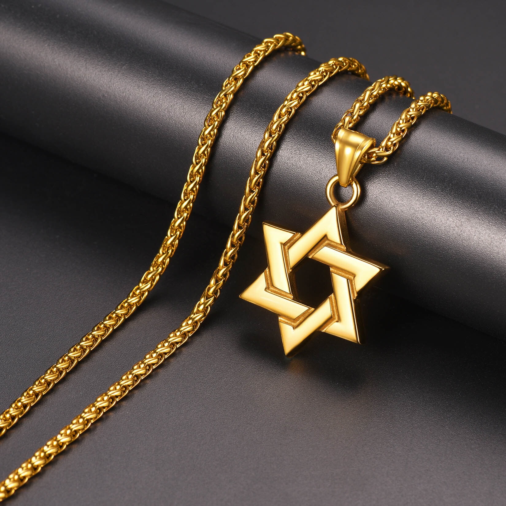 Buy Jewish Star Necklace Gold Magen David Necklace Men Jewish Star Necklace  and Birthstone Jewish Star Necklace for Men Online in India - Etsy