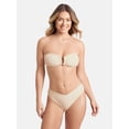 thumbnail image 2 of Sofia by Sofia Vergara Women's and Women's Plus RIB U-Ring Front Bandeau Bikini Tops, 2 of 3