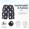 thumbnail image 3 of Balery Llamas 1 Bañador para hombre, shorts de playa de secado rápido con entrepierna y forro de compresión-Small, 3 of 6