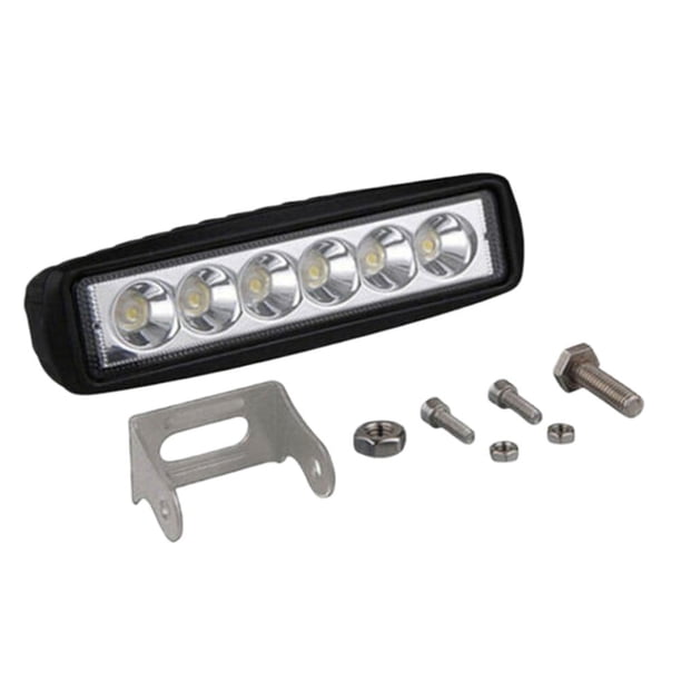 Calaveras Luz de punto de inundación de barra de 12V CC, lámpara de conducción de coche de 18W, resistente al agua IP68 para coche todoterreno Likrtyny Para estrenar