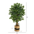 thumbnail image 2 of Nearly Natural 5.5' Palace Ficus Artificial Tree in Handmade Natural Cotton Planter, 2 of 3