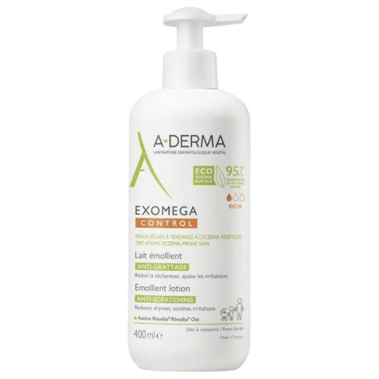 Rummet Mærkelig tempo A-Derma Exomega Control Emollient Balm Eco-Bottle 400ml Dry Skin with  Atopic Tendency - Anti-Itching - Walmart.com