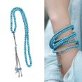 thumbnail image 2 of Traditional Islamic Rosary Necklace Smooth Beads Chain Bangle For Sensitive Skin Handmade Spiritual Ornament White, 2 of 4