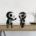 thumbnail image 3 of Resin Sugar Skull Couple Statue Miniatures Collectible Decorative Creative Home Office Table Accessories Gift Crafts Figurines, 3 of 9