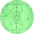 thumbnail image 1 of Ahgly Company Indoor Round Abstract Emerald Green Contemporary Area Rugs, 8' Round, 1 of 4
