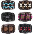 thumbnail image 4 of BRILLAR Juego de peines para el cabello con perlas, 6 piezas, peines elásticos con doble clip, 4 of 5