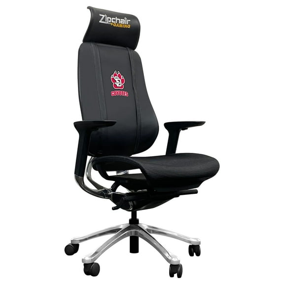 PhantomX Mesh Gaming Chair with South Dakota Coyote Paw Logo