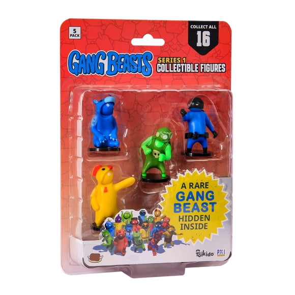 Figuras de Acción P.M.I. Gang Beasts Paquete de 5 Coleccionables de 5 cm