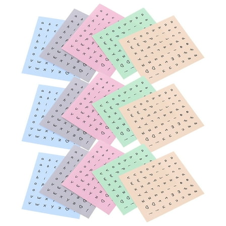 15 Sheets English Alphabet Stickers Craft Paper Child