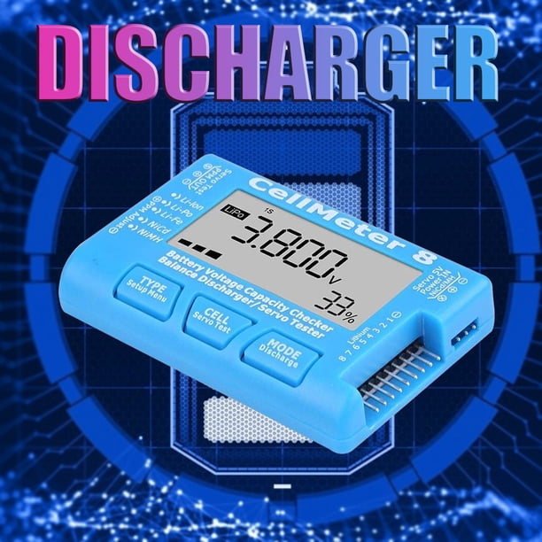 Descargar Comprobador de capacidad de batería digital Comprobador de voltaje de batería CellMeter 8 LiFe