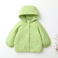 thumbnail image 2 of Wdgfv Girls' Jacket with Pockets Girls Winter Coat Quilted Hooded Jacket Lightweight Warm Outerwear Soft Windproof Jacket For Toddler Green 7-8 Years, 2 of 8