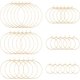 thumbnail image 1 of Aros de acero inoxidable chapados en oro de 18 quilates con cuentas, dijes para copas de vino, aros redondos para hacer aretes colgantes., 1 of 9